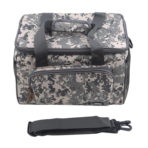 

multi-functional canvas cloth fishing tackle box camouflage green handbag shoulder bag for fishing tool