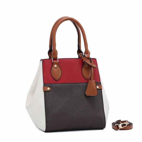 França Forma Dobra Bolsas Bolsas Mulheres Ombro Cruz Sacos Senhora De Couro Totes Bolsa Messengen Messenger Carteira M45388 Leite Branco / Khaki / Preto 23cm