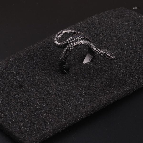 

fashion punk animal ring gothic black silver metal snake rings gor men adjustable rings jewelry drop shipping1, Golden;silver