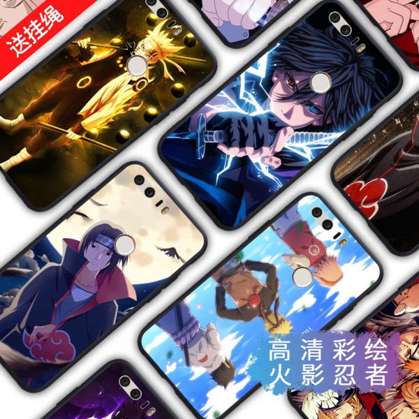 

qaglory 8 mobile phone case naruto huawei glory 8 sets of ultra thin silicone soft edge package anti falling lanyard animation cartoonlk