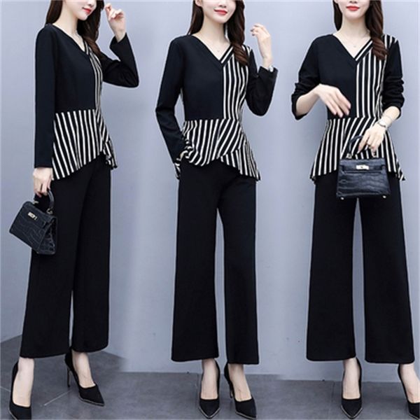 

listed plus suit size and femme pantalon elegant of female sets hnlo, White