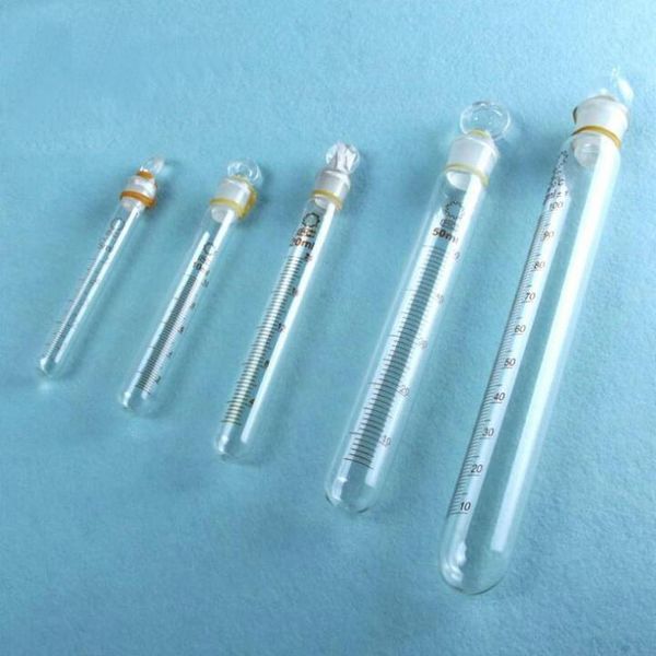 

10pcs/lot glasstest tube with graduation and glass ser, graduated test tube for lab glassware tools 5/10/20/25/50ml q bbyuez