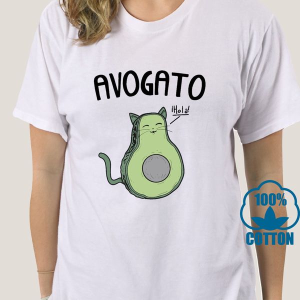 

2066a womens avogato funny t shirt avocado cat cute cat face novelty tee sport hooded sweatshirt hoodie
