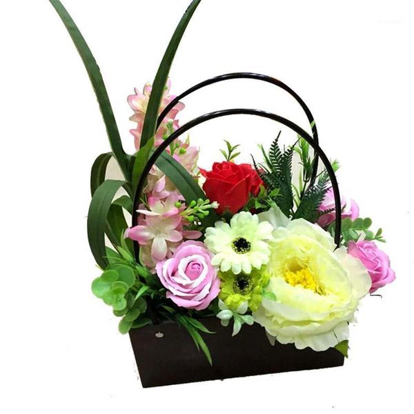 

gift wrap 100pcs/lot european waterproof portable box pvc plastic flower rectangular handcuffs bag1