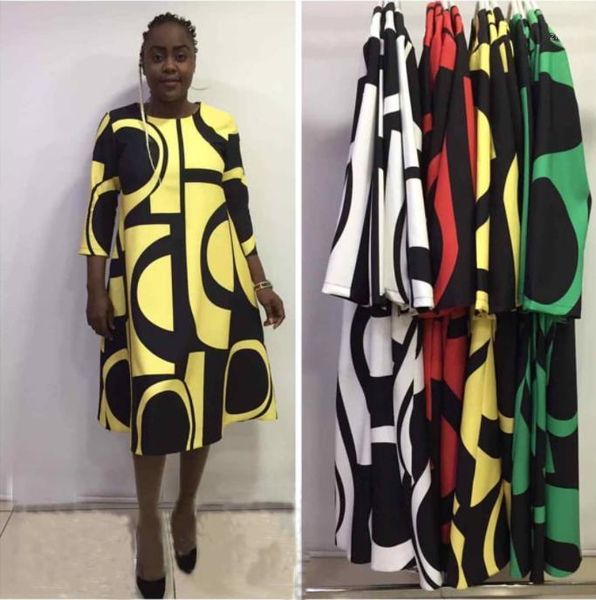 

2019 super size new style african women clothing dashiki fashion print cloth dress size l xl xxl 3xl1, Red