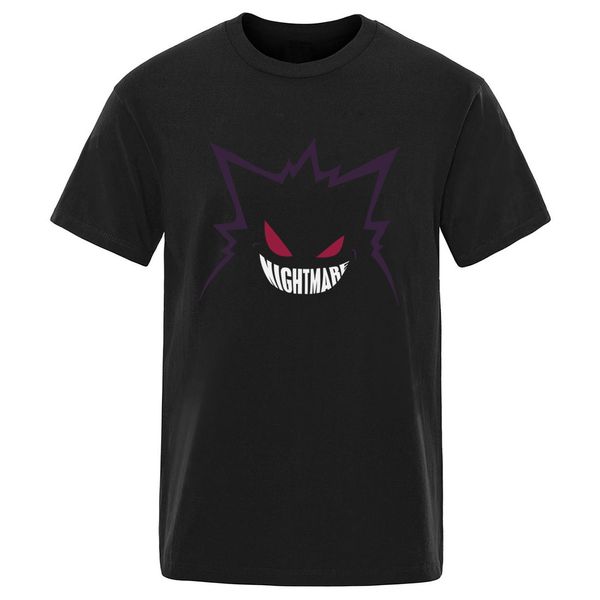 

nightmare print men's summer streetwear hipster leisure casual short sleeve ropa de hombre sport hooded sweatshirt hoodie men t shirt