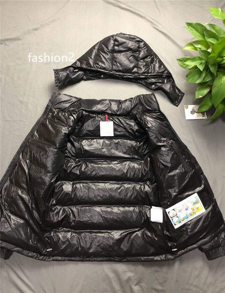 

mens jacket coat hooded autumn winter windbreaker coat down thick hoodie outwear luminous mon jackets asian size men's clothing, Black;brown