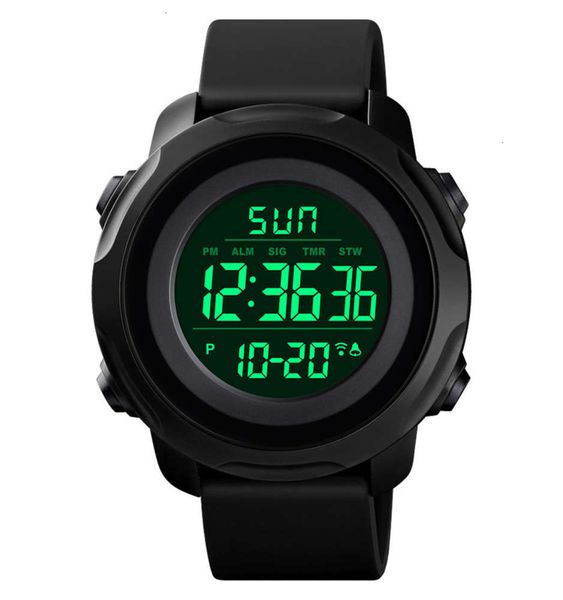 

sports skmei fashion beauty outdoor big time dial student multi function waterproof men's electronic watch vmwz, Slivery;brown