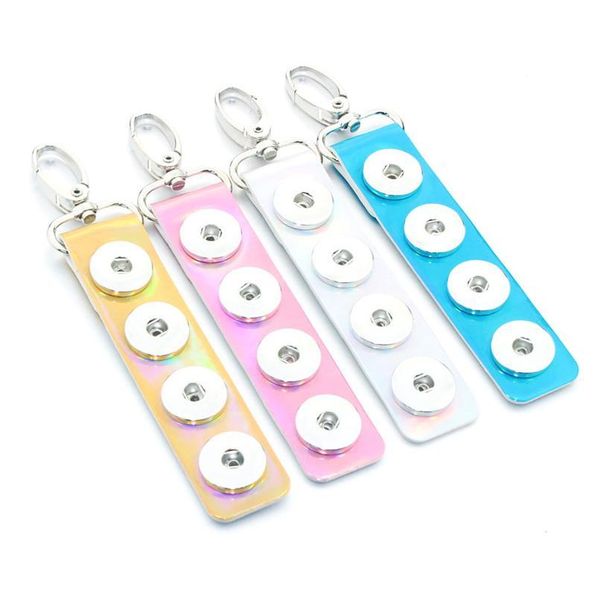 

boom life 4 color snap key chain for keyring women radiation keychain bag charm pendant fit 18/20mm snap button jewe bbychv
