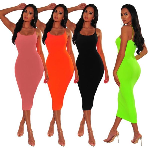 

2021 summer women suspender nightclub dress long dress, Black;gray