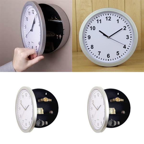 

watch wall clocks hidden storage box hide clock circular opening suspending safe boxs organizer bell l supplies 17hl c2