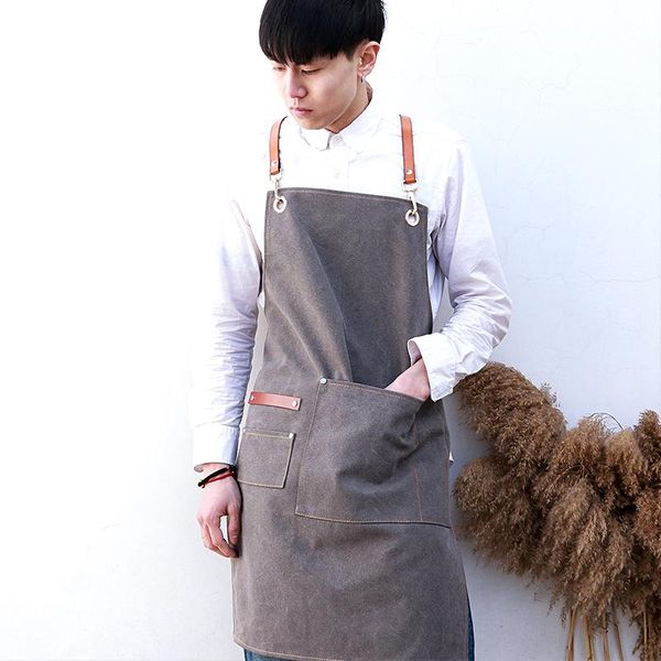

aprons apron waterproof denim custom logo coffee milk shop baking men and women hairdressing overalls children's art bib smock