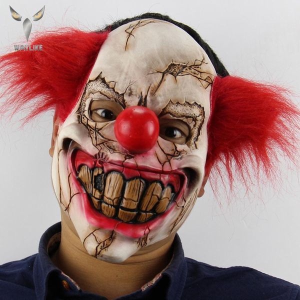 

party waylike halloween ghost bar props rotten face horror latex clown mask