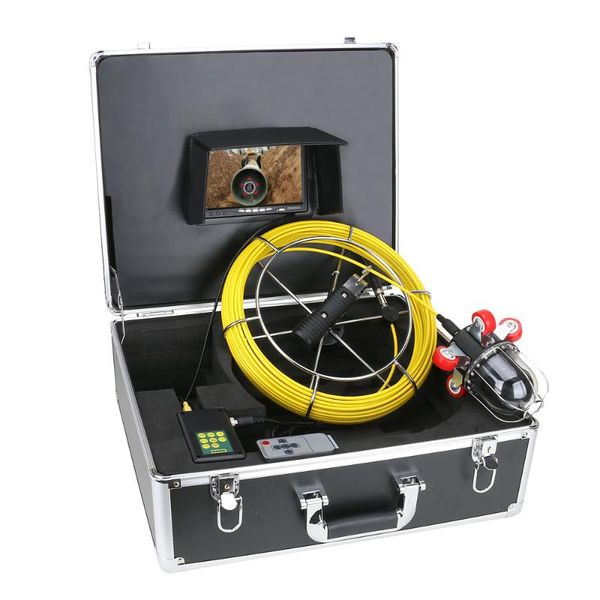 

7 inch pipe inspection video camera drain sewer pipeline industrial endoscope support dvr recording 360 degree rotating camera