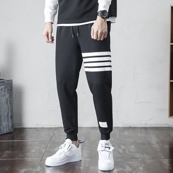 

men's summer slim tight pants tight pantsleggings knitted cotton wei pants loose oversized casual capris 3fcgs, Blue