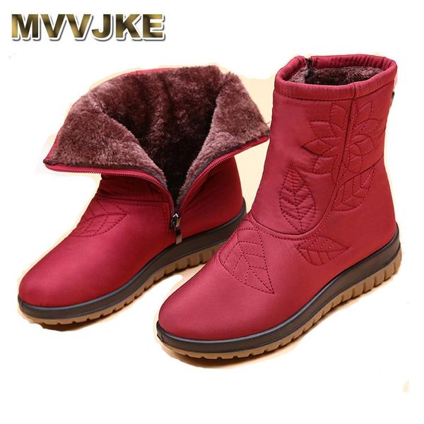 

mvvjkewomen winter boots women shoes plus insole snow ankle boots winter waterproof shoese046, Black