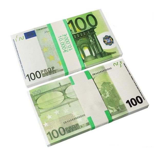 

and most realistic prop pretend 100 200 500 euros dollars pounds paper fake notes bar bills 100 pcs/pack