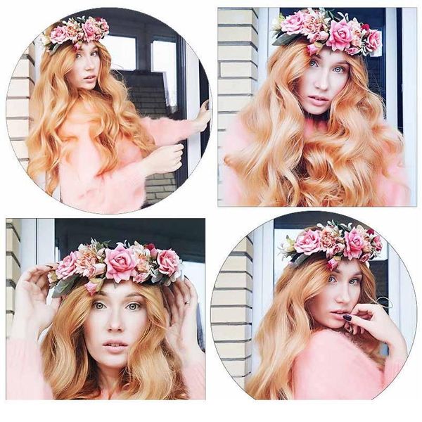 

haimeikang women new boho handmade flower crown hair bands garland wedding vacation flowers wreath headdress hair ac qylqqc