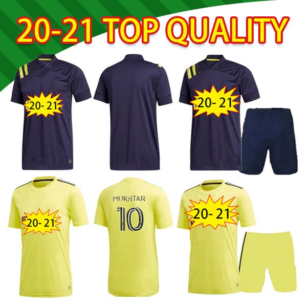 

nashville sc soccer jerseys 20 21 mls nashville hany mukhtar zimmerman home away football shirt enfants leal mccarty uniform, Black;yellow