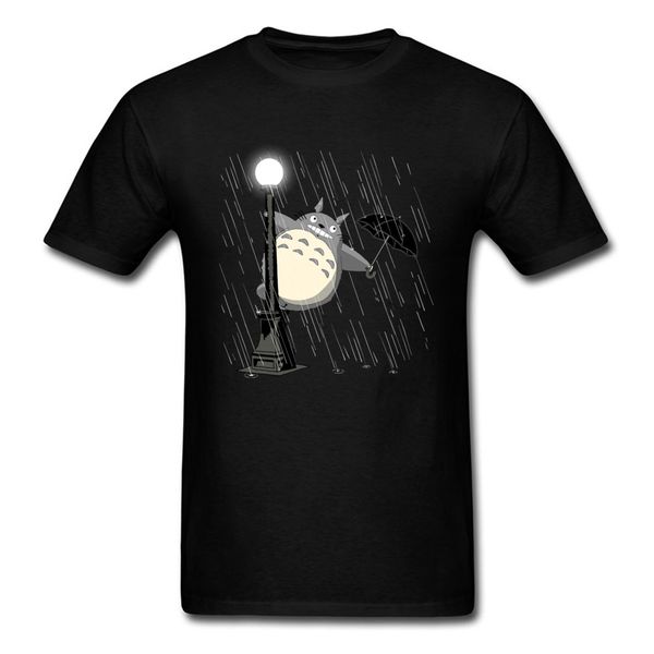 

just singing in the rain men tees neighbor totoro t shirt japan anime t shirt teens black tshirts sport hooded sweatshirt hoodie