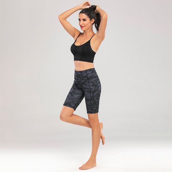

professional suit fitness slim bottom camouflage printing yoga pants women, Black