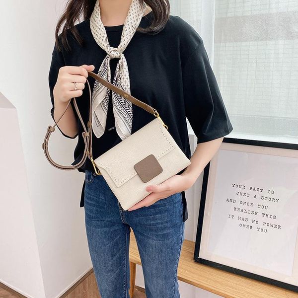 

bag women 2020 new trend small square bag shoulder messenger niche wide shoulder strap female