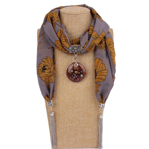 

подвеска смола choker шифон этнический воротник кисточкой для ahmed ожерелье печатных шарф женщин способа maxi ожерелья новые ювелирные изде, Blue;gray