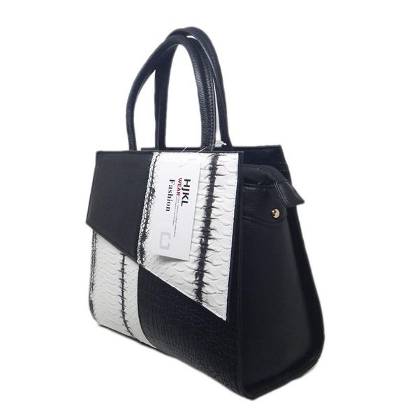 

2020 new brand woman's fashionable bags two-tone genuine real leather handbag