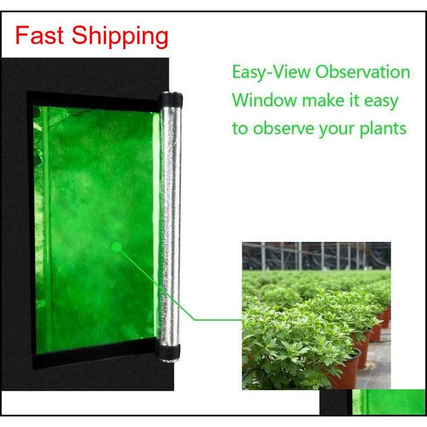 

24"x24"x48" hydroponics grow tent non toxic indoor room conv qyliwg bbgargden