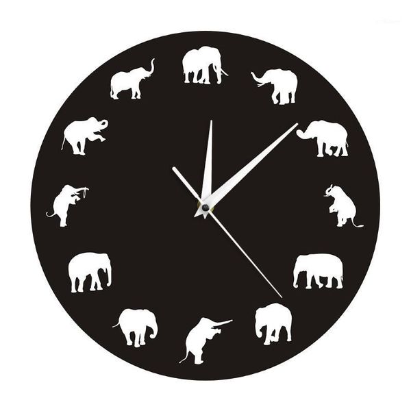 

elephant animal wildlife wall clock farmhouse home decor elephant clock minimalist design moden wall watch elephants gift1