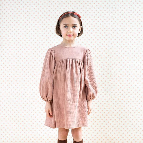 

drs autumn and winter garden lovely lapel button long sve pleated skirt 2020 children's wear lumx, Red;yellow