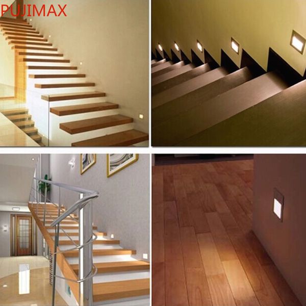 

sell new 1.5w led corner wall lamp 85-265v led footlight embedded led stairs step night light cob stair wall lighting