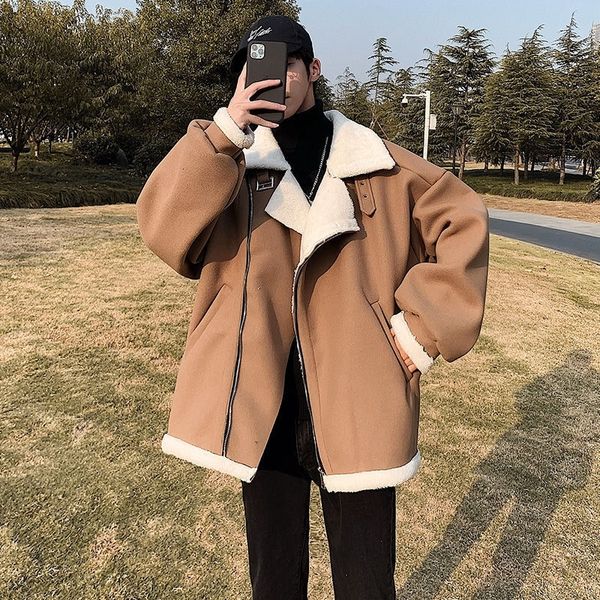 

Men's Cotton 2021 -autumn-winter New Thick Cotton-clothing Quilted Collar Nap Youth Clothing RPNV, Black