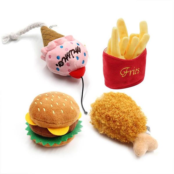 

funny dog toys creative hambuger pet toy puppy pet play chew toy dog squeaky toys for dogs cats pets supplies pets products jllprx jhhome