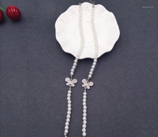

intimates accessories 2021 adjustable pearl bow underwear shoulder strap rhinestone bra with beauty back word collar without trace strap1, Black;white