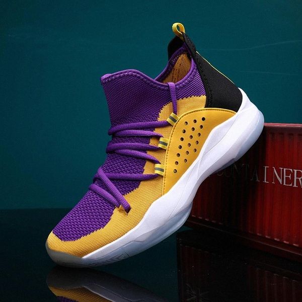 

2021couple basketball shoes men high sneakers lbj shock absorption basket shoes men breathable sports trainers male ankle boots #bp8x
