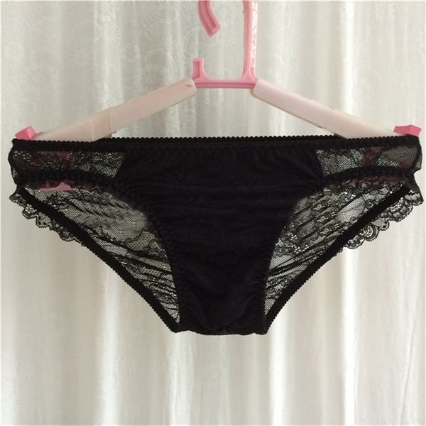 

new mens floral lace floral sissy underwear lingerie briefs underwear erotic gay mens lingerie underpants gay jockstrap 201112, Black;white