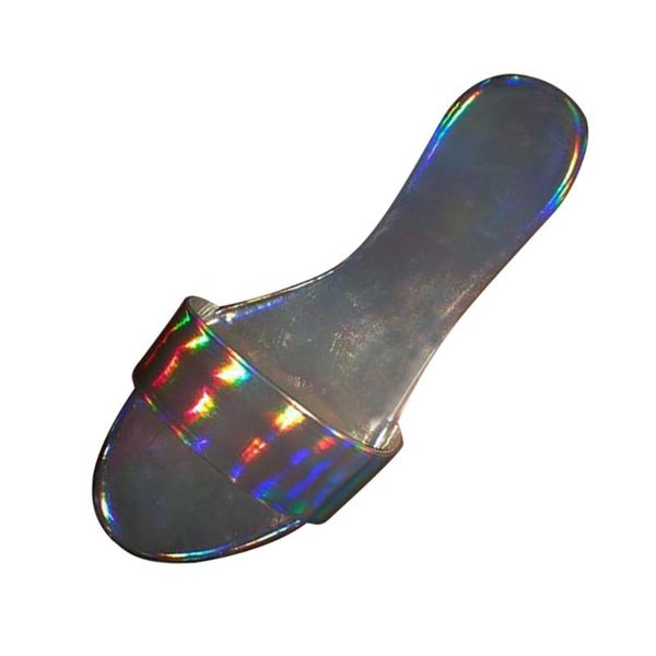 

slippers women summer ladies gloss shine slipper retro roman sandals female outdoor slides beach shoes pumps flip flops, Black