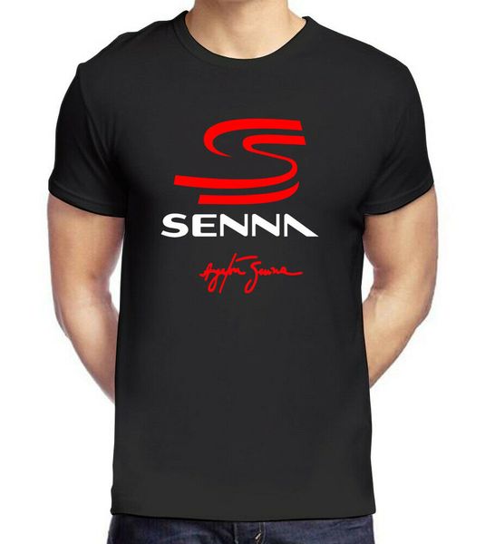 

sport new ayrton senna brazil t-shirt black white grey logo t shirts fashion 2019 summer new men cotton t-shirt 3d print t shirt