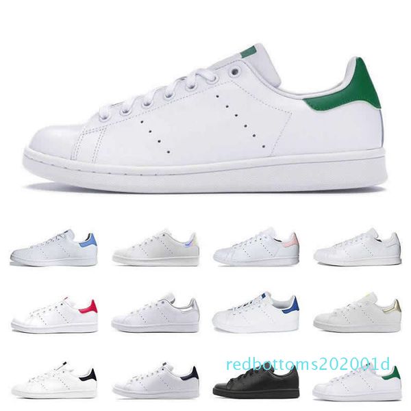 

2men classics stan smith women flat sneakers green white navy blue oreo rainbow fashion mens trainer outdoor sports shoes size 36-44 r01, Black