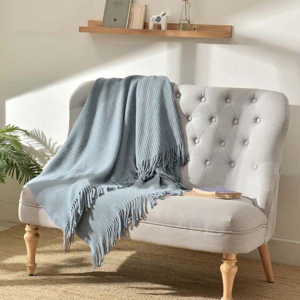 

blankets winter knitted blanket for sofa bed women wrap car office throw 2 size1