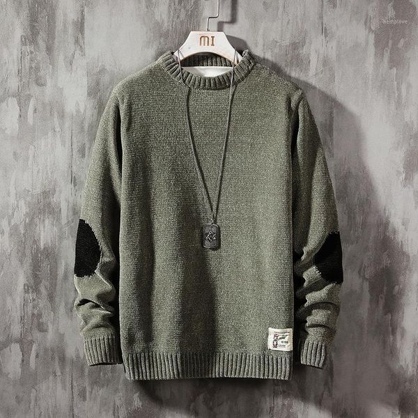 

fashion classic o-neck black sweaters men's oversize pull plus size -5xl 2020 long sleeves pullover for autumn spring winter1, White;black