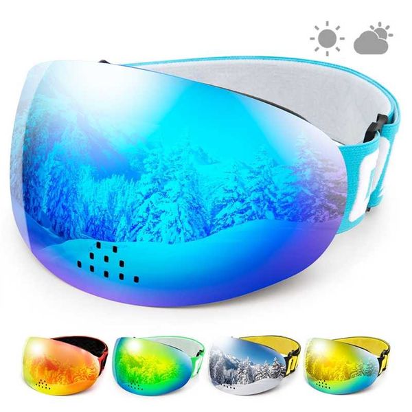 

copozz professional ski goggles double layers uv400 protection anti-fog nasal wingproof ski glasses anti-fog snowboard glasses 220110
