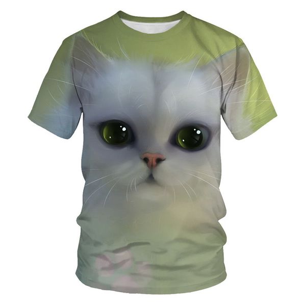 

new cute cat cartoon print kawaii female 3d print shirts humor horror comics men clothing