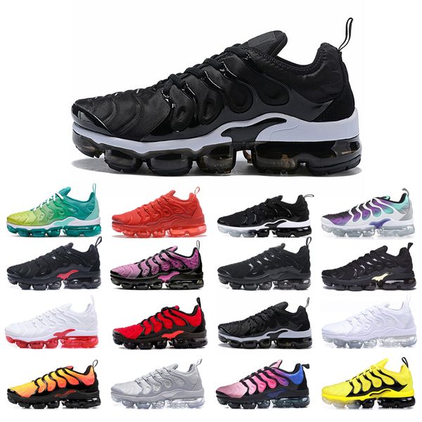 

plus running shoes mens womens triple white bumblebee bred core black dmp sunset blue fury zebra aurora green psychic pink lime cool grey si, White;red