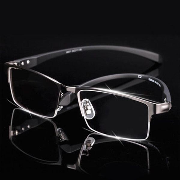

sunglasses men titanium alloy eyeglasses frame for eyewear flexible temples legs ip electroplating material,full rim and half, White;black