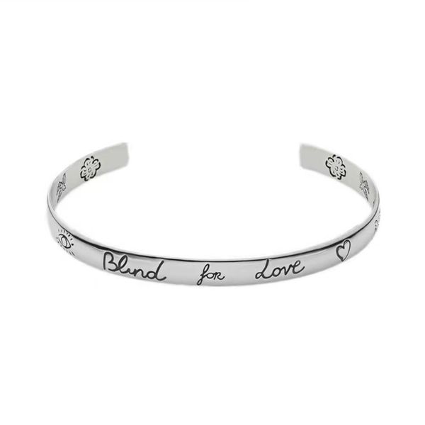 Designer Armreif Offenes Armband Mann Frau Armbänder Modemarke Blind Love Armreifen Schmuck Splitterfarbe