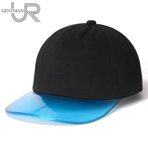 Новый красочный прозрачный бейсбольный шапка Женщины пластичный козырек шляпа высокого качества Знакомства высокого качества навес для женщин регулируемая на открытом воздухе Cap LJ201105
