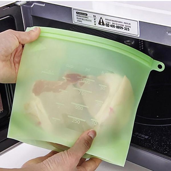 

baispo 2pcs set box box многоразовая средственная еда средства питания свежие герметичные уплотнительные сумки пищевые контейнер портативный