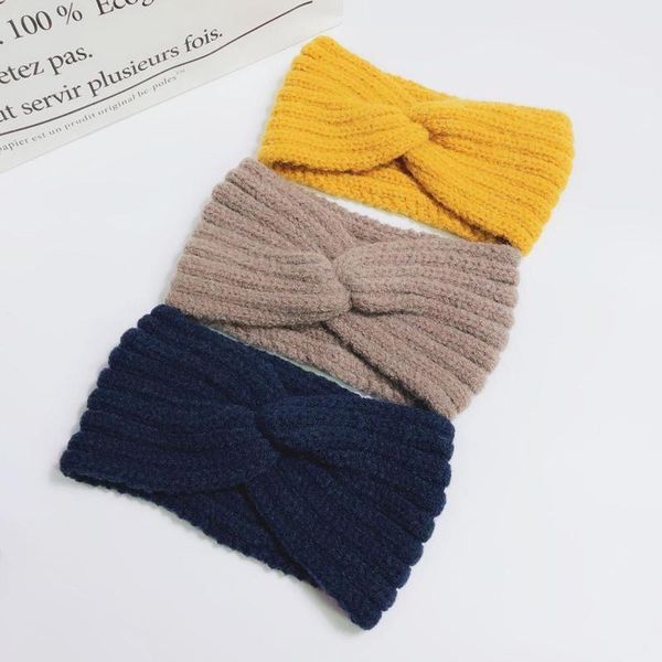 

2021 new winter warm headband for women woolen knitting headbands wool knitted elastic headband headwear girls hair ban qylqgl